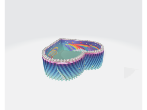 Heart Shaped Decorative Box Valentines Day Gift Cute Pastel Candy Style 3D Printed Keepsake C 3D Print Model