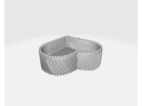 Bo&icirc;te d&eacute;corative en forme de c&oelig;ur, cadeau de saint-valentin, mignon, style bonbon pastel, souvenir imprim&eacute; en 3D C Modèles 3D en vedette