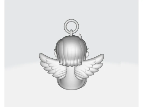 Cute Angel Baby Holding Heart 3D Printed Cherub Ornament Sweet Guardian Angel Decor Gift for Lov 3D Print Model