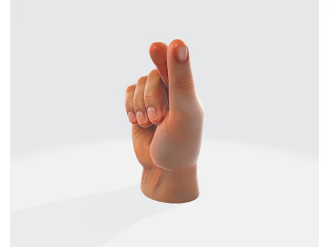 Finger Heart Hand Romantic 3D Printed Valentine Gift Modern Love Sculpture Cute Desk Decor for 3D Print Model