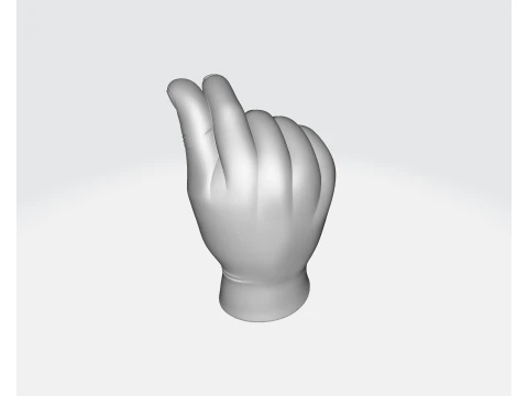 Finger Heart Hand Romantic 3D Printed Valentine Gift Modern Love Sculpture Cute Desk Decor for 3D Print Model