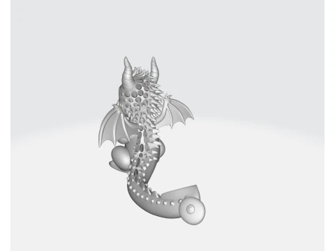 Simpatico drago che tiene il cuore di San Valentino Figurina stampata in 3D Drago fantasy romantico Regalo per H Modello di stampa 3D