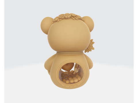 Ours en peluche de la Saint-Valentin, ours d'amour mignon, d&eacute;coration de cadeau romantique, ours en forme de c&oelig;ur Modèles 3D en vedette