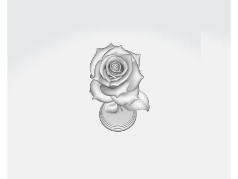 Eterna rosa rossa, romantico regalo di San Valentino, elegante decorazione per la casa, ricordo d'amore senza tempo Modello di stampa 3D