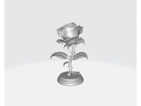 Eterna rosa rossa, romantico regalo di San Valentino, elegante decorazione per la casa, ricordo d'amore senza tempo Modello di stampa 3D