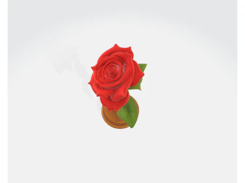 Eterna rosa rossa, romantico regalo di San Valentino, elegante decorazione per la casa, ricordo d'amore senza tempo Modello di stampa 3D
