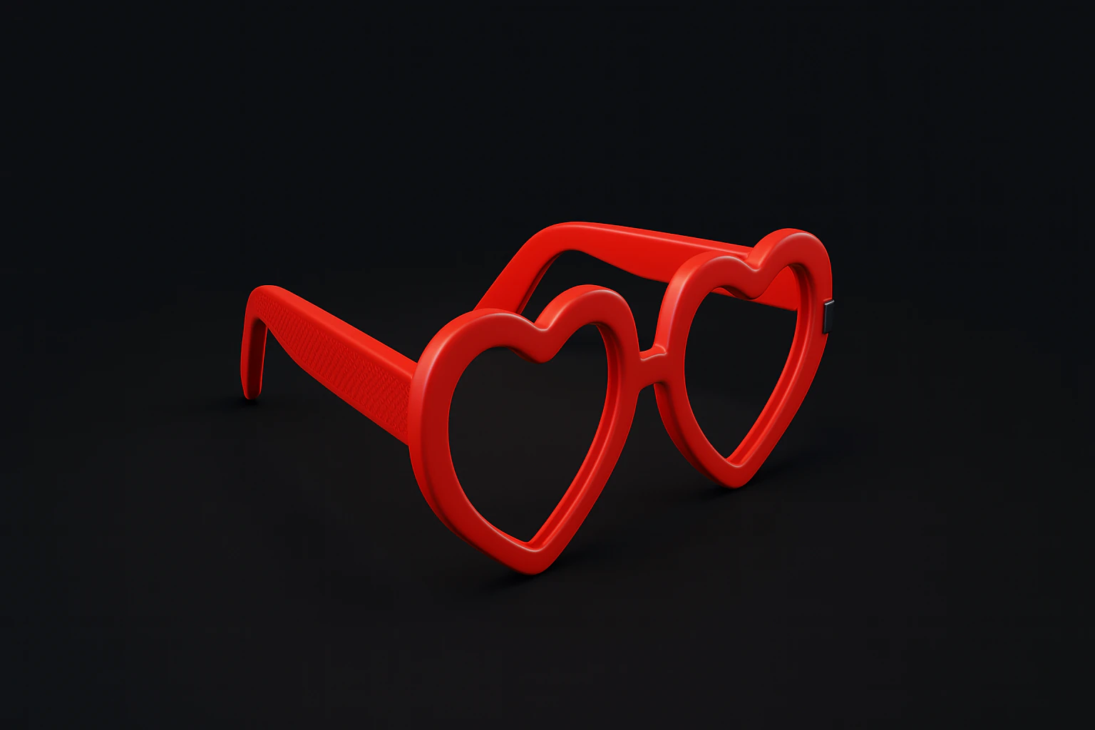 Occhiali a cuore Occhiali da amore per San Valentino Cornici romantiche a cuore rosso Regalo divertente per le coppie Modello di stampa 3D .c4d .max .obj .3ds .fbx .stl .blend 