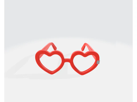 Occhiali a cuore Occhiali da amore per San Valentino Cornici romantiche a cuore rosso Regalo divertente per le coppie Modello di stampa 3D