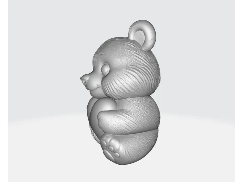 Cute Teddy Bear Holding Heart Valentines Day 3D Print Gift Romantic Love Decor for Couples 3D Print Model
