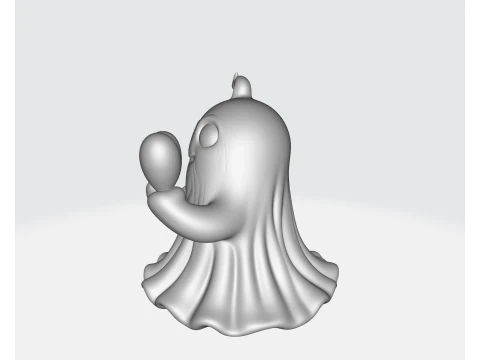 Cute Valentine Ghost Holding Heart Romantic 3D Printed Decor Gift for Love Anniversary Home Deco 3D Print Model