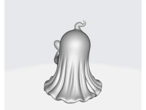 Cute Valentine Ghost Holding Heart Romantic 3D Printed Decor Gift for Love Anniversary Home Deco 3D Print Model