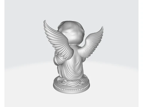 Valentine Angel Holding Heart Statue Romantic 3D Printed Cherub Figurine for Love Gift Home Decor 3D Print Model