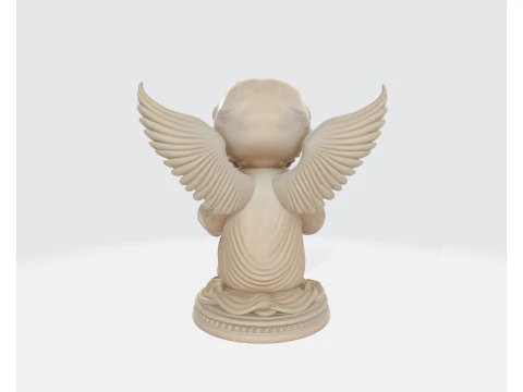 Valentine Angel Holding Heart Statue Romantic 3D Printed Cherub Figurine for Love Gift Home Decor 3D Print Model