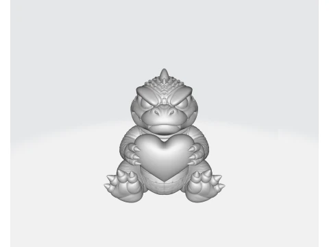 Valentine Monster Holding Heart Adorable Desk Decor Romantic Gift for Him Her Valentines Day Ho 3D Print Model