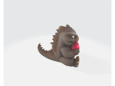 Valentine Monster Holding Heart Adorable Desk Decor Romantic Gift for Him Her Valentines Day Ho 3D Print Model
