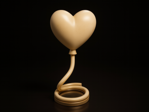 Heart-Shaped Love Sculpture - Unique Valentines Day Gift for Him and Her 3D Printing