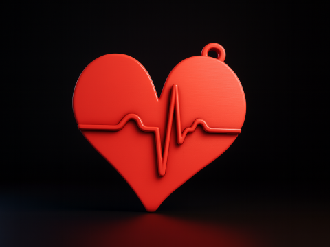 Kalp Atışı Hattı ile Kalp Sevgililer G&uuml;n&uuml; Hediyesi Romantik Ev Dekorasyonu Aşk Sembol&uuml; Benzersiz El Yapımı 3D Baskı