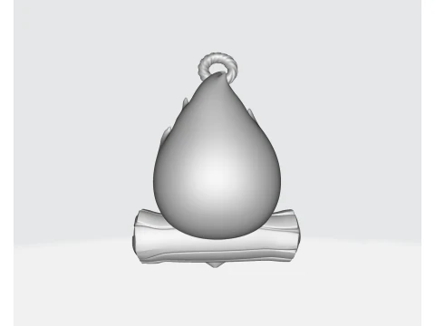 Figurine mignonne de saint-valentin en forme de c&oelig;ur de flamme, Adorable personnage de feu tenant un c&oelig;ur, cadeau romantique pour Vale Modèles 3D en vedette