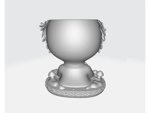 Valentine Heart Fairy Planter Statue Romantic 3D Printed Love Figurine Pot Cute Gift for Her Him 3D Print Model