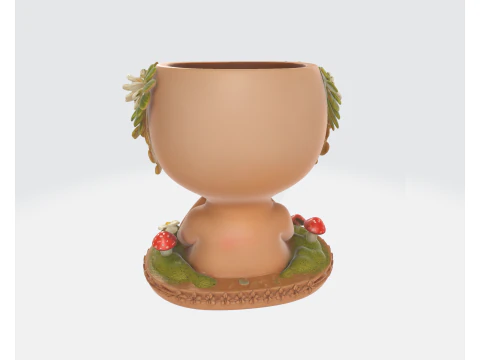 Valentine Heart Fairy Planter Statue Romantic 3D Printed Love Figurine Pot Cute Gift for Her Him 3D Print Model