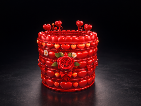 Sevgililer G&uuml;n&uuml; Kalp Hediye Kutusu Romantik Dekoratif Konteyner Aşk Temalı 3D Baskılı Ev Dekor Perfe 3D Baskı