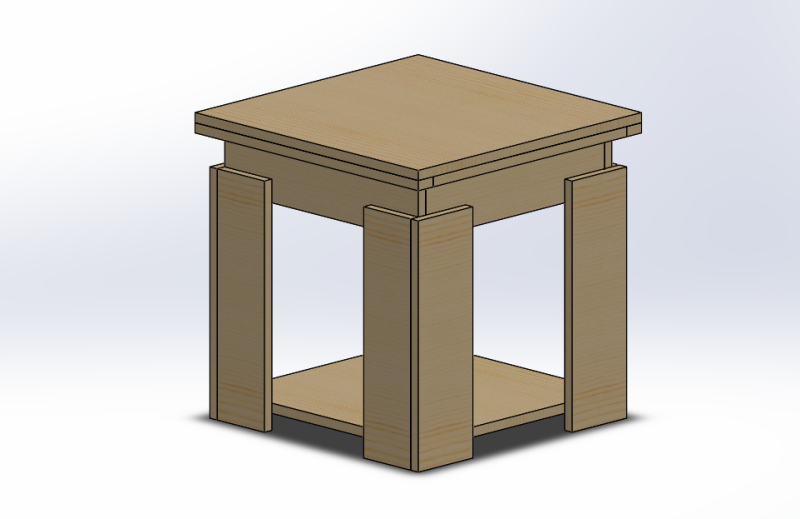 Night Table 3D Model .c4d .max .obj .3ds .fbx .stl .blend 
