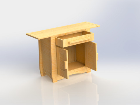 Arts And Crafts Buffet Modello 3D