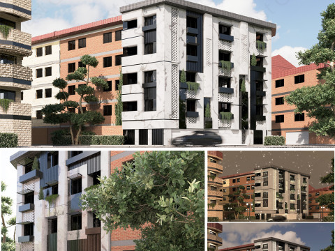 Office Building Exterior 3D मॉडल
