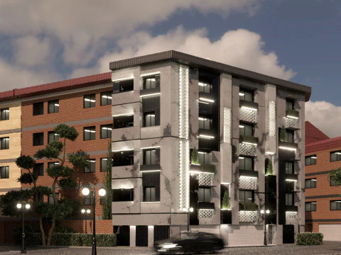 Office Building Exterior 3D Model