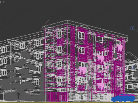 Office Building Exterior 3D मॉडल