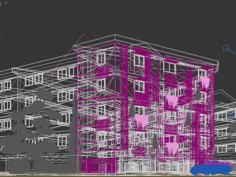 Office Building Exterior 3D Model