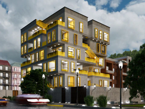 Ultimate Green Building Complex Comprehensive for Sustainable Architecture 3D Model