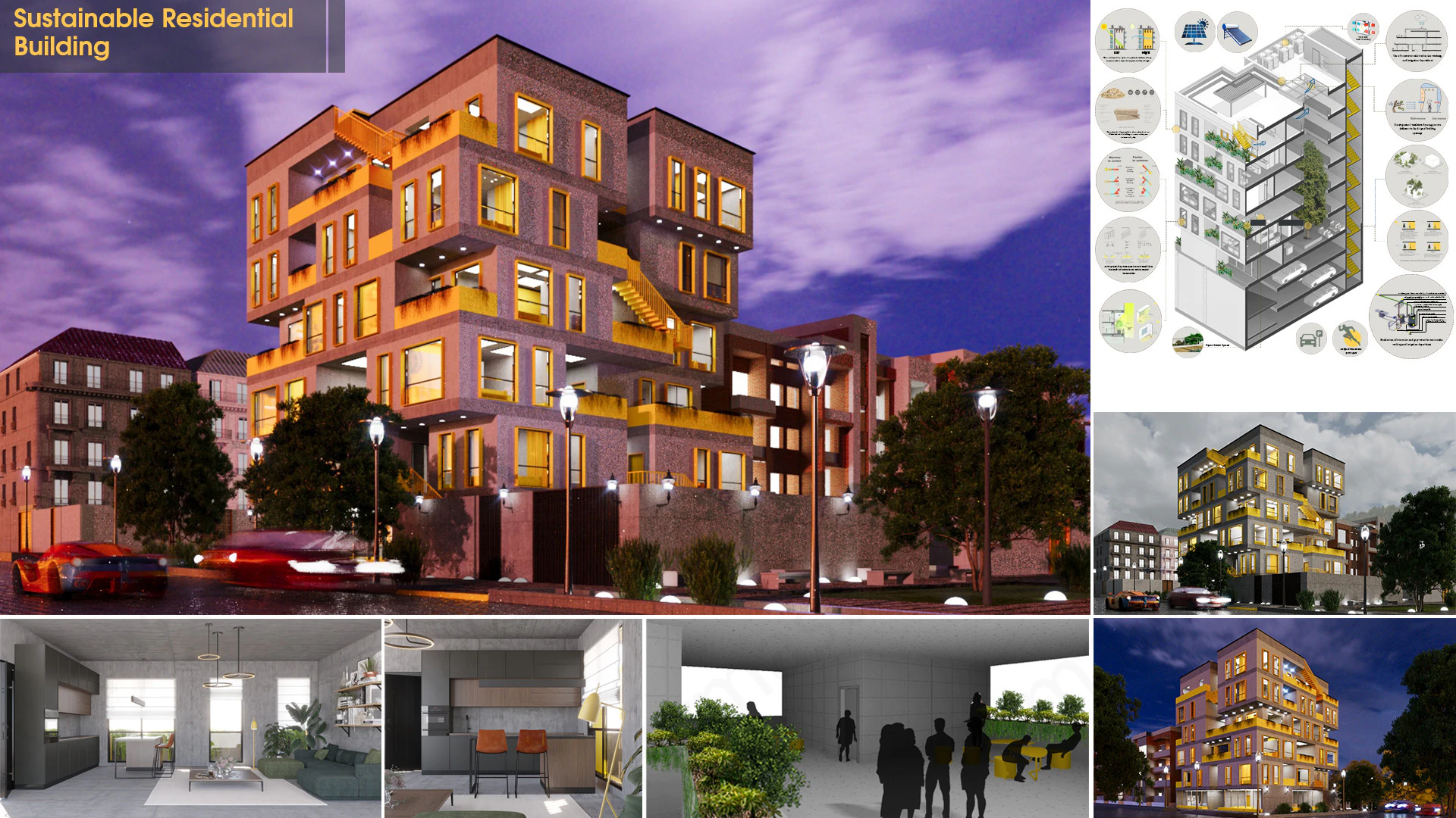 Ultimate Green Building Complex Comprehensive for Sustainable Architecture 3D Model .c4d .max .obj .3ds .fbx .stl .blend 