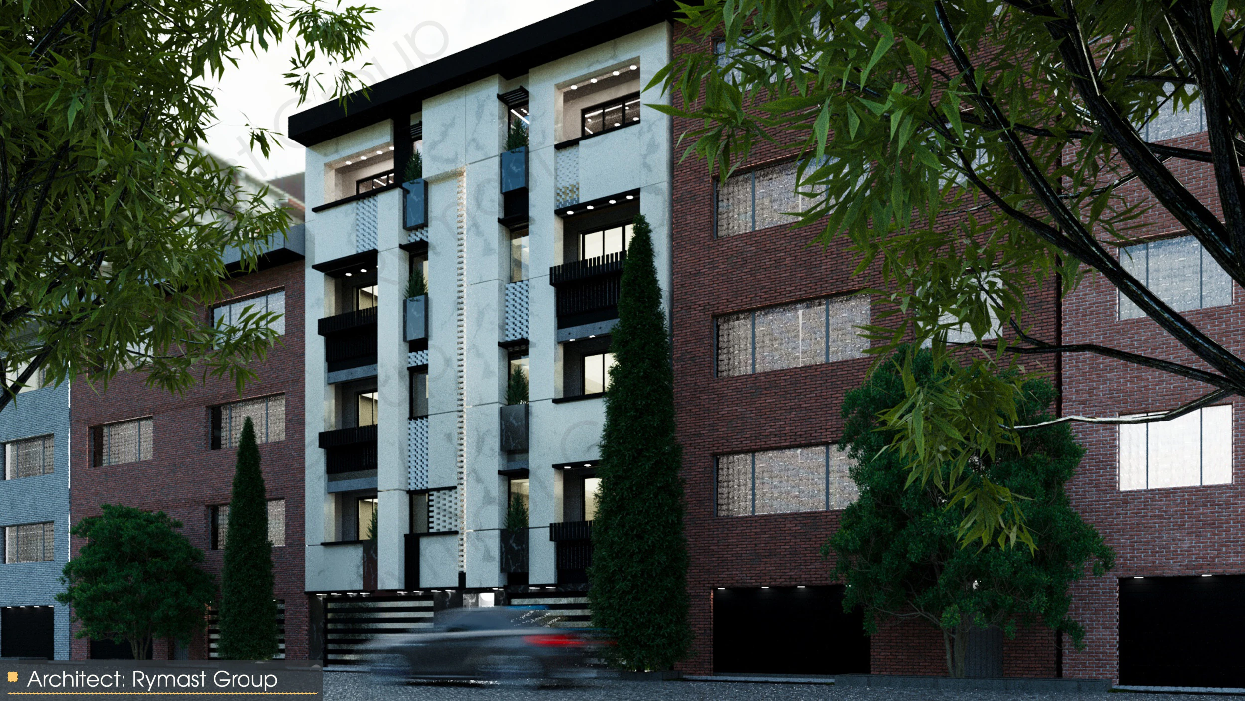 Collection Residential Apartment with Stunning Facade and Interior Design 3D Model .c4d .max .obj .3ds .fbx .stl .blend