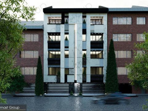 Collection Residential Apartment with Stunning Facade and Interior Design 3D Model