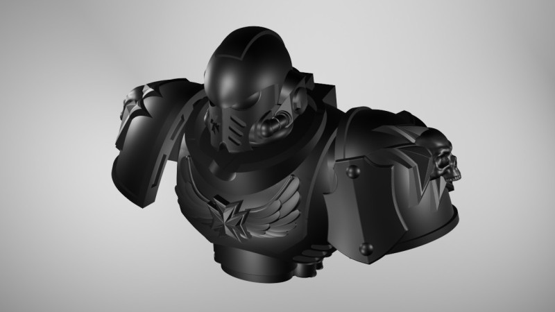 Black templar 3D Model .c4d .max .obj .3ds .fbx .stl .blend 