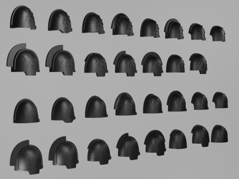 Templars shoulders 3D Model