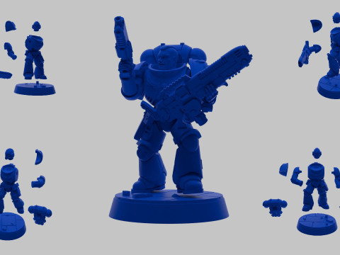 Squad ultramarin supports Modelo 3D