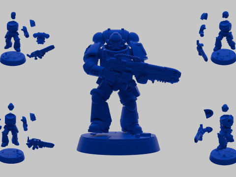 Squad ultramarin supports Modelo 3D