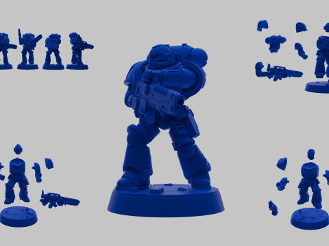 Squad ultramarin supports Modelo 3D