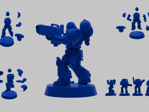 Squad ultramarin supports Modelo 3D