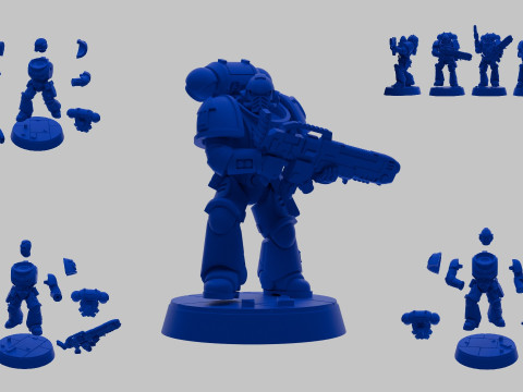 Squad ultramarin supports Modelo 3D