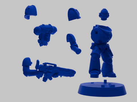 Squad ultramarin supports Modelo 3D