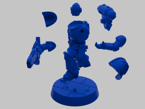 Squad ultramarin supports Modelo 3D