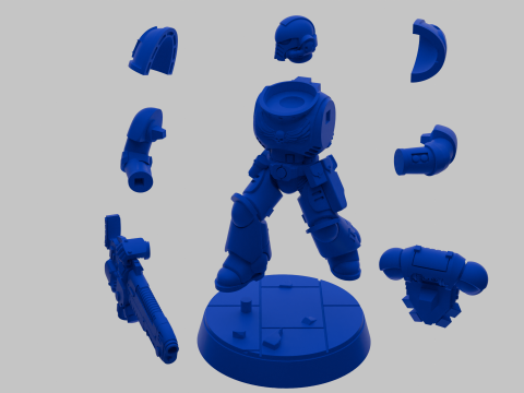 Squad ultramarin supports Modelo 3D