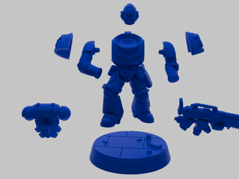 Squad ultramarin supports Modelo 3D