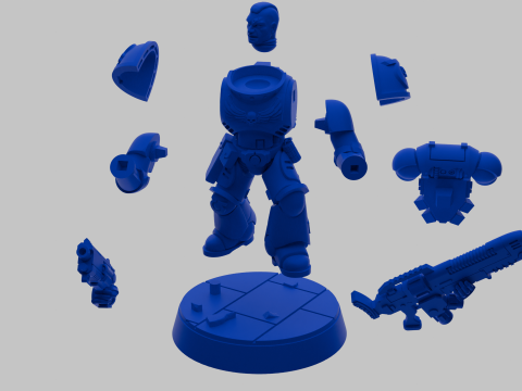 Squad ultramarin supports Modelo 3D