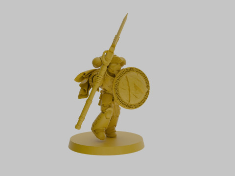 Minoan spearmen SUPPORTS 3Dモデル