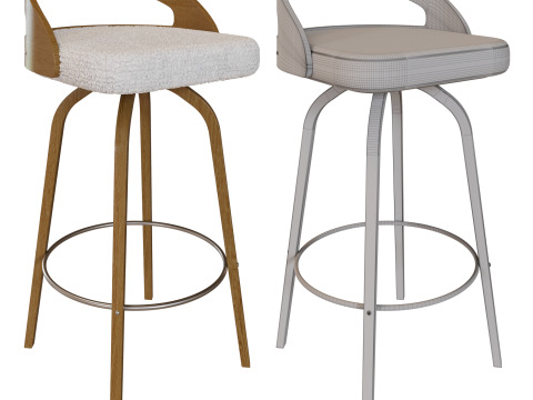 Half Bar Chair Halmar 3D 모델