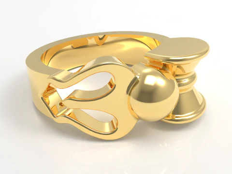 Shiva Finger Ring 3D Model